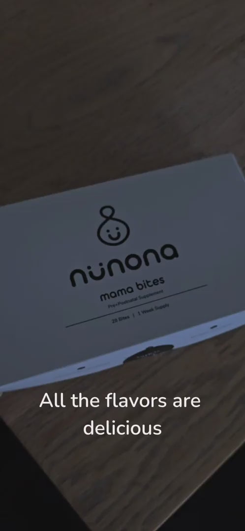 UGC video of a customer opening a Nunona Mama Bites box and sampling the flavors, calling them delicious